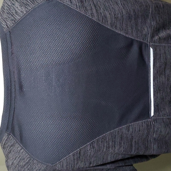 DANSKIN NOW Womens Greystone Heather V-Neck SSleeve Semi-Fitted T-Shirt-EC-Sz L - Picture 7 of 16